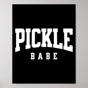 Póster Bebé del pepinillo de pickleball para jugadora de 