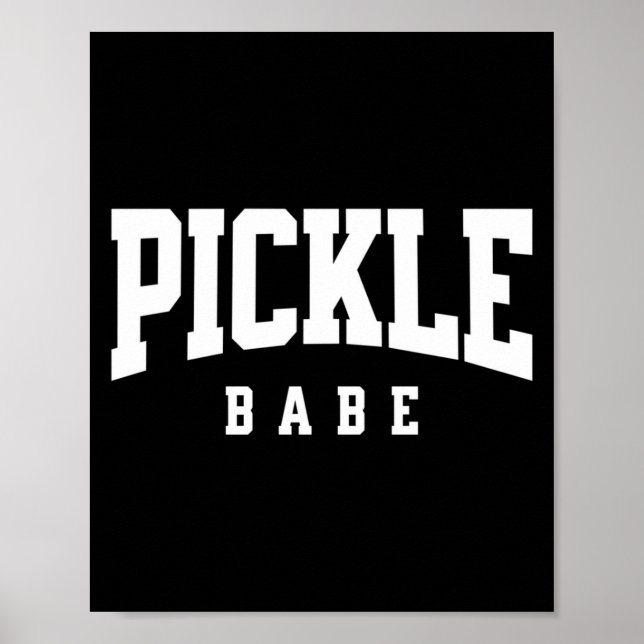 Póster Bebé del pepinillo de pickleball para jugadora de  (Frente)