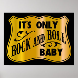 Póster Bebé del rock-and-roll de It´s solamente