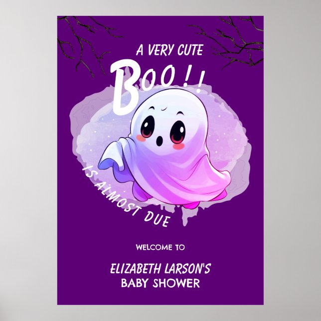 Póster Bebé Duende Ducha de Bebé Halloween Fiesta de Tema (Frente)