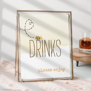 Póster Bebé dulce para beber Rótulo Baby Shower