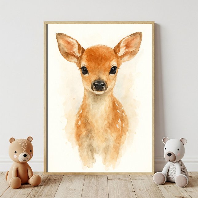 Póster Bebé dulce venado Woodland Nursery Decour (Subido por el creador)