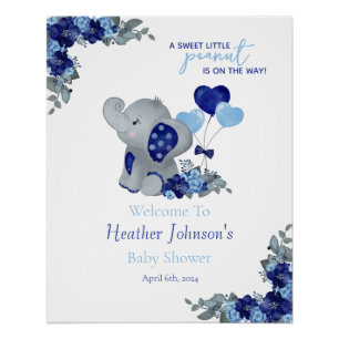 Póster Bebé Elefante: Fiesta de Revelación