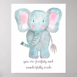 Póster Bebé Elefante Nursery Wall Art