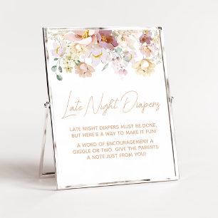 Póster Bebé en Bloom Florals Tarde Noche