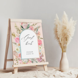 Póster Bebé En Bloom Rótulo Bohemio De Baby Shower Para L