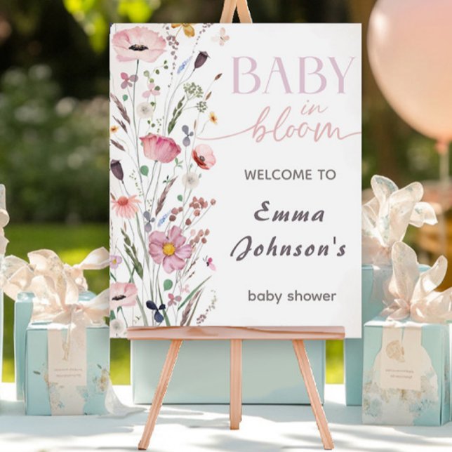 Póster Bebé en el florecimiento silvestre Baby Shower (Subido por el creador)