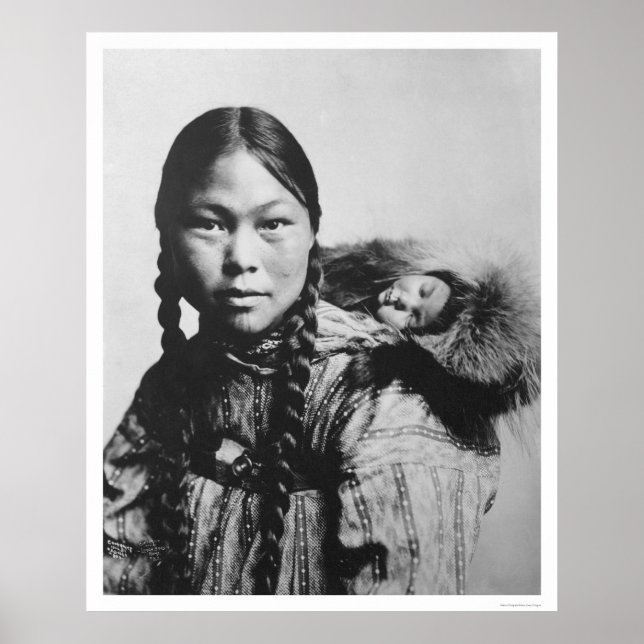 Póster Bebé en Eskimo, mamá en 1906 (Frente)