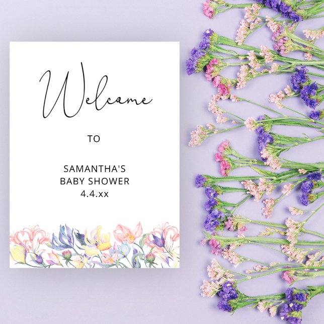 Póster Bebé en flor Bienvenidos a la ducha de bebé (Subido por el creador)