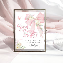 Póster Bebé en flor rosa de sangre raffle floral