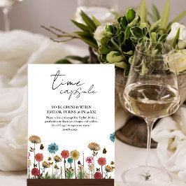 Póster Bebé en flor silvestre bebé Rótulo de la cápsula d