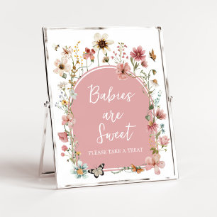 Póster Bebé en flor silvestre de sangre los bebés son dul