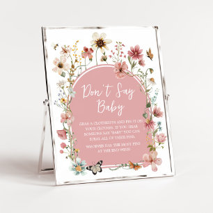 Póster Bebé en flor silvestre de sangre no digas bebé