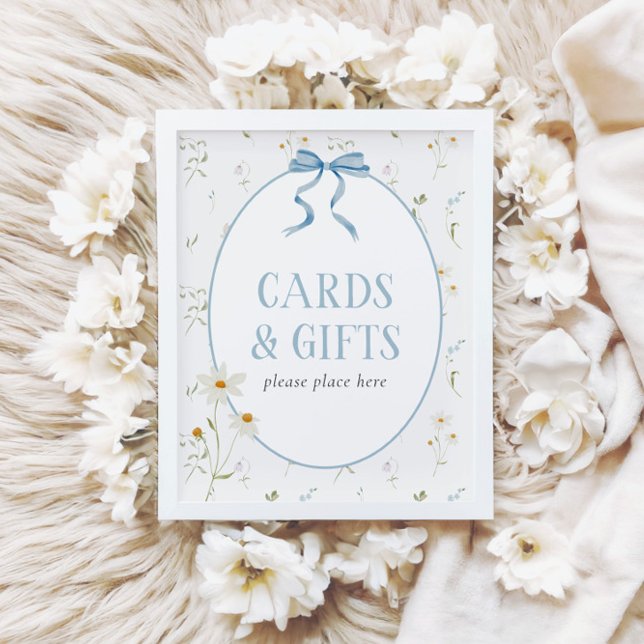 Póster Bebé en florales de primavera azul floreciente (Subido por el creador)