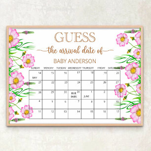 Póster Bebé en la floración bebé bebé adivinar fecha de v