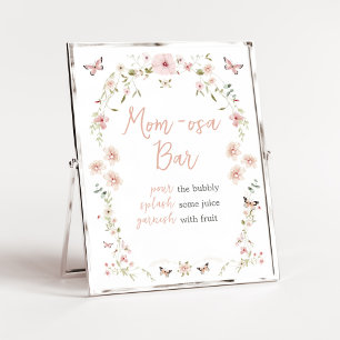 Póster Bebé en la mariposa de Bloom Baby Shower Mom Osa B