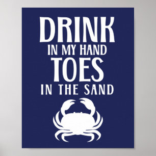Póster Bebe En Mi Mano Cita La Piscina De Verano Nautical