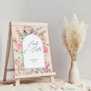 Póster Bebé en un Rótulo de regalo de tarjetas de Baby Sh