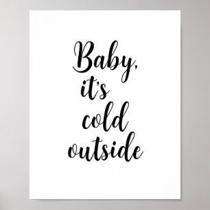 Póster Bebé, es frío fuera de los Navidades
