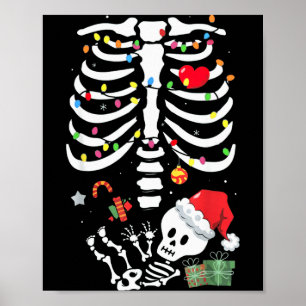 Póster Bebé Esqueleto Adorable Navidad Maternidad Mamá Em