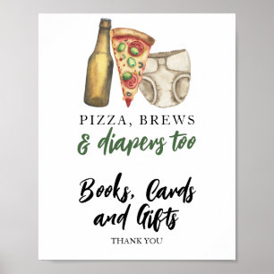 Póster Bebé está elaborando cerveza Libros Tarjetas y Reg