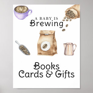 Póster Bebé está preparando café Tarjetas y regalos para 