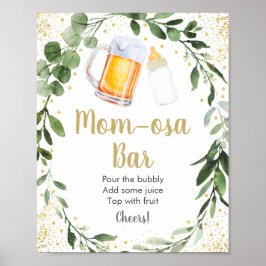 Póster Bebé está preparando el Rótulo Mimosa Bar
