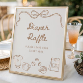 Póster Bebé está preparando pañales de mano para desgasta