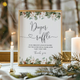 Póster Bebé Evergreen hace frío afuera de la rifa de paña