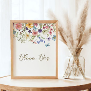 Póster Bebé Flor Silvestre en Flor Invitación al Baby Sho