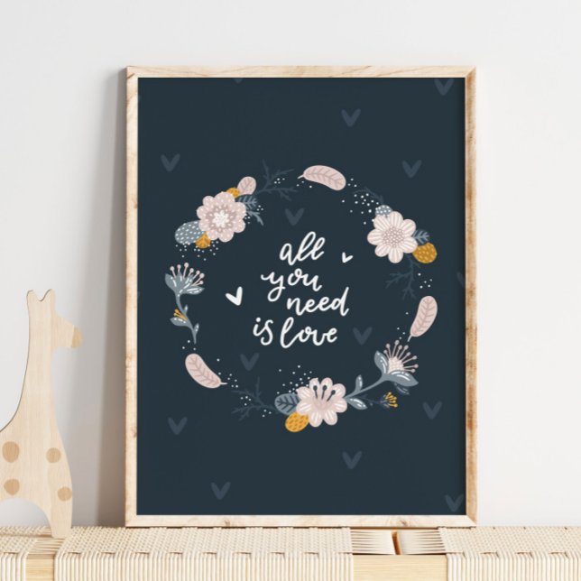 Póster Bebé Floral Wreath Bird Poster | Bird Wall Art (Subido por el creador)