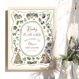 Póster Bebé, frío fuera del invierno Bienvenidos a Baby S