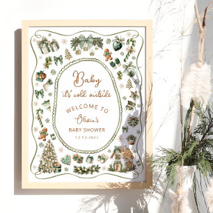 Póster Bebé, frío fuera del invierno Bienvenidos a Baby S