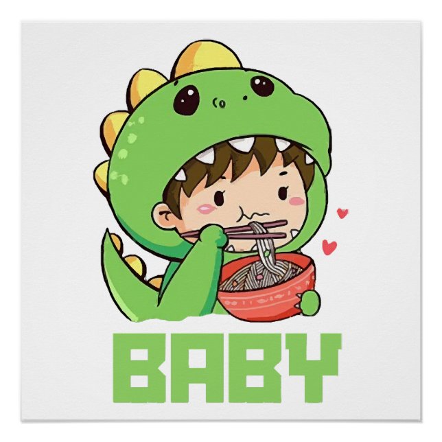 Póster bebé godzilla (Anverso)