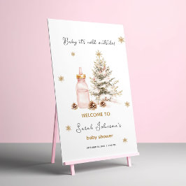 Póster Bebé, hace frío afuera de Winter Baby Shower