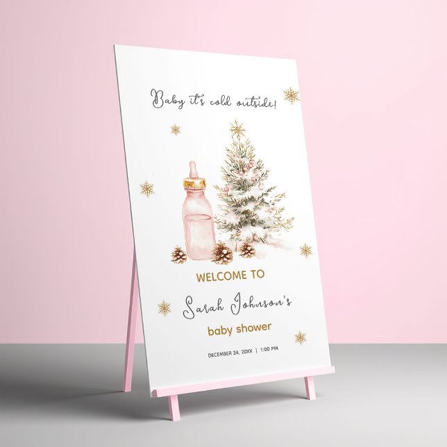 Póster Bebé, hace frío afuera de Winter Baby Shower (Subido por el creador)