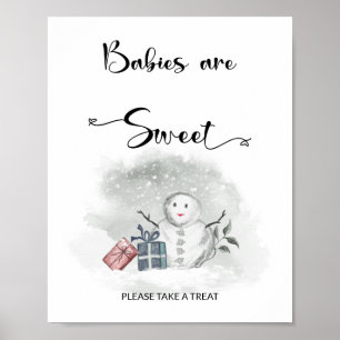 Póster Bebé hace frío afuera Los bebés son dulces