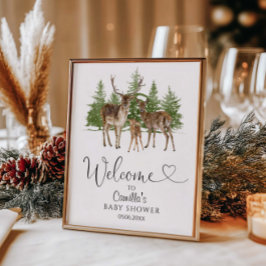 Póster Bebé, hace frío fuera de la bienvenida de Baby Sho