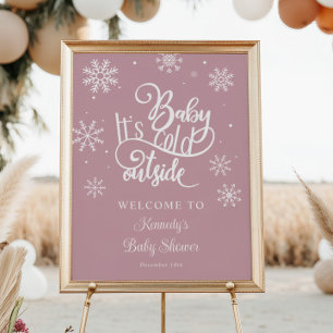 Póster Bebé, hace frío fuera de la bienvenida de Baby Sho