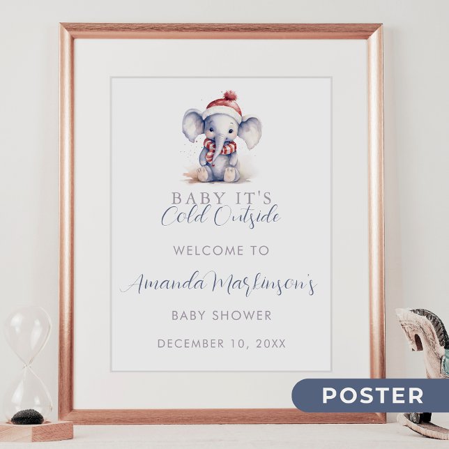 Póster Bebé, hace frío fuera de la recepción de navidades (Subido por el creador)