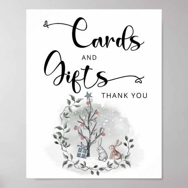 Póster Bebé, hace frío fuera de las tarjetas de invierno  (Frente)