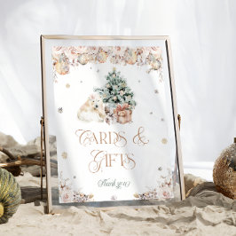 Póster Bebé, hace frío fuera de las tarjetas de oso de in