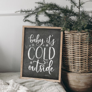 Póster Bebé hace frío fuera de las vacaciones