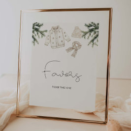 Póster Bebé, hace frío fuera de los favores de Baby Showe