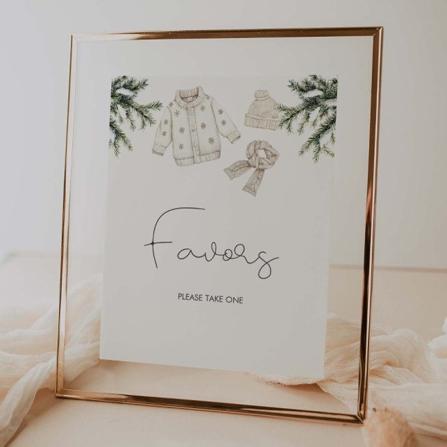 Póster Bebé, hace frío fuera de los favores de Baby Showe (Subido por el creador)