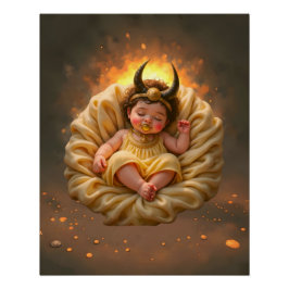 Póster Bebé Isis durmiendo – Diosa de la Luz.