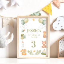 Bebé Juguetes acuarela Nursera de cumpleaños