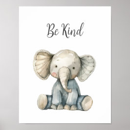 Póster Bebé lindo elefante animal sé amable enfermera cua