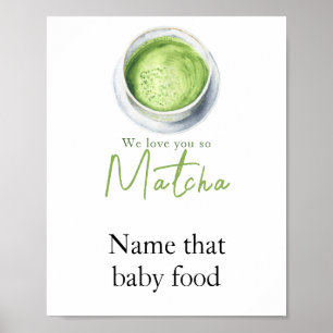 Póster Bebé Matcha Latte - Nombra esa comida para bebé