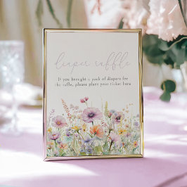 Póster Bebé morado en flor silvestre de sangre Raffle